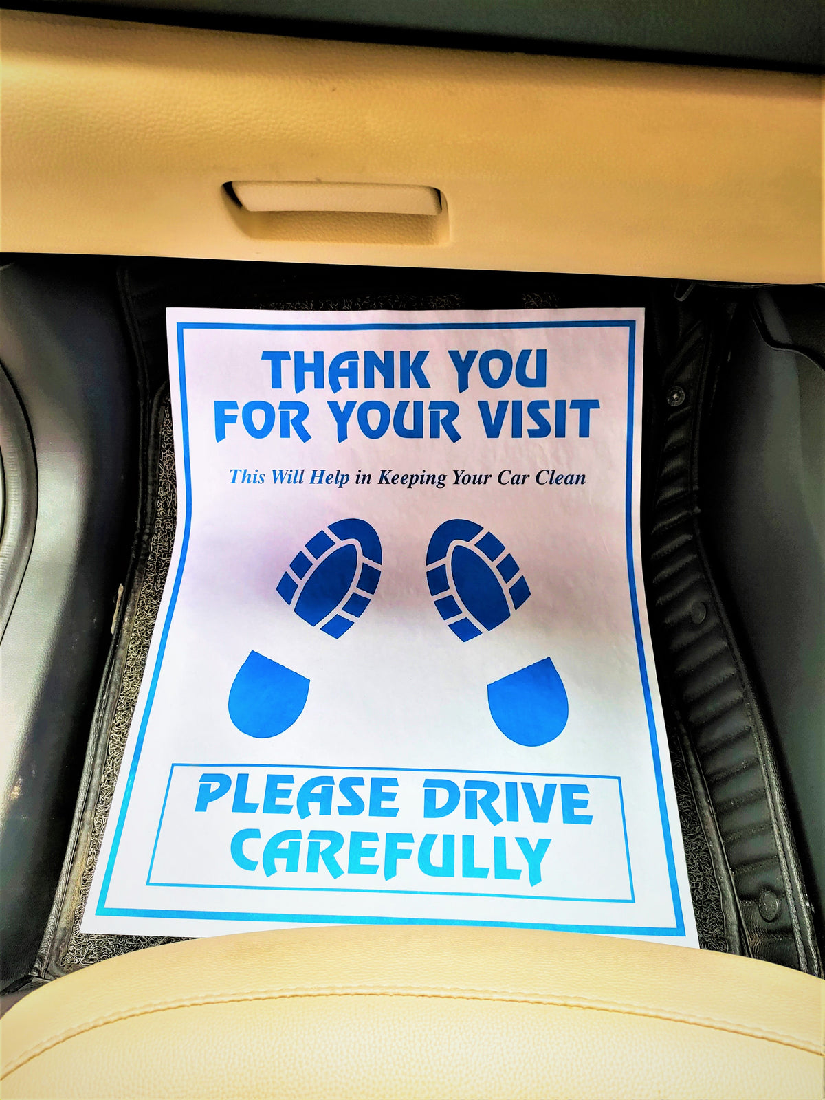 Disposable Car Paper Floor Mats for Car Interior Protection – White Large, 18 × 22 Inches (45 × 56 cm)