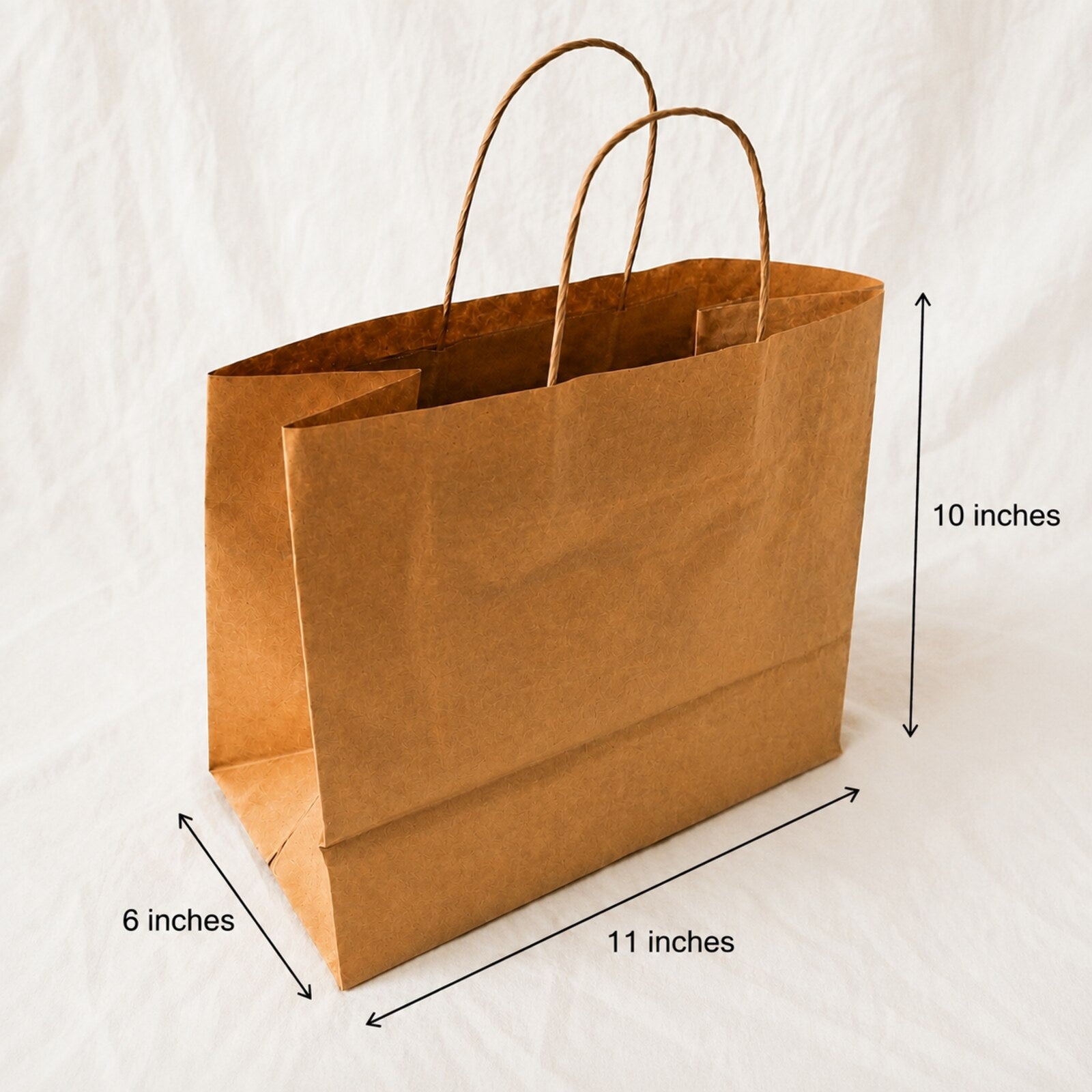 Kraft Brown Paper Bag 11x6x10 inch