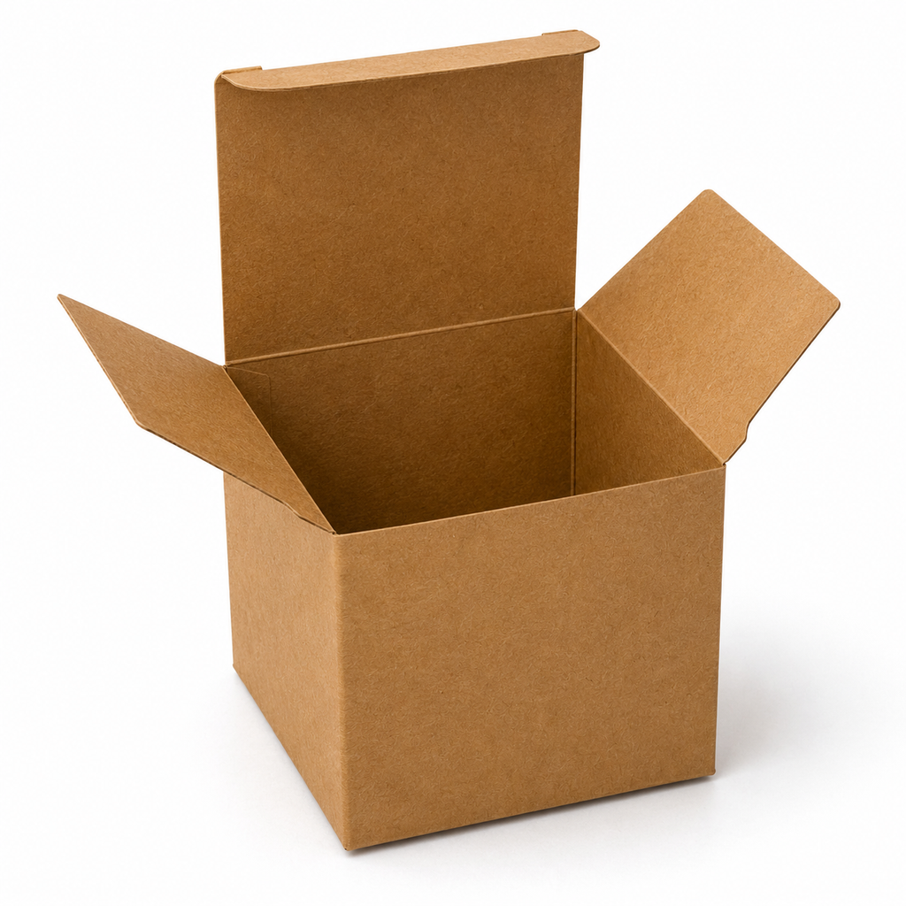 Kraft Brown Paper Packaging Box 4x4x4 inch