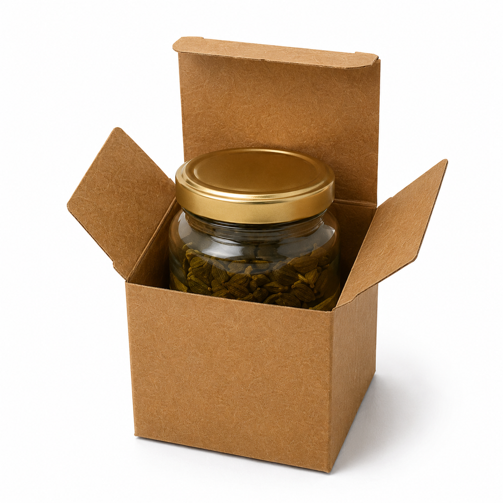 Kraft Brown Paper Packaging Box 4x4x4 inch