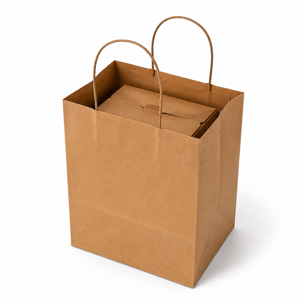 Kraft Brown Paper Bag 8x6x10.5 inch