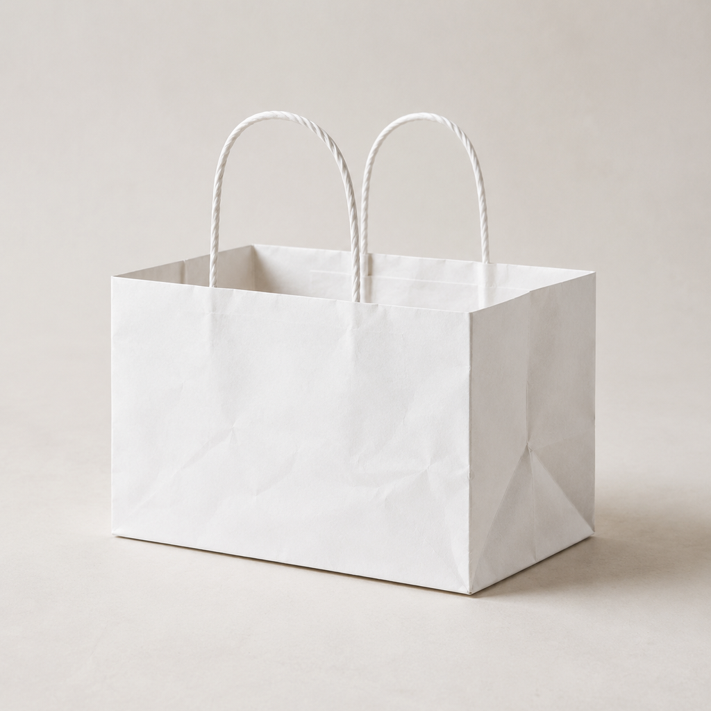 White Paper Bag 9x8x7 inch