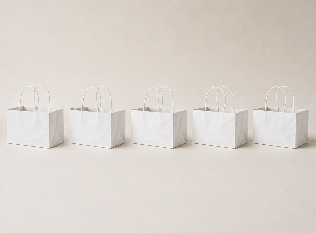 White Paper Bag 9x8x7 inch