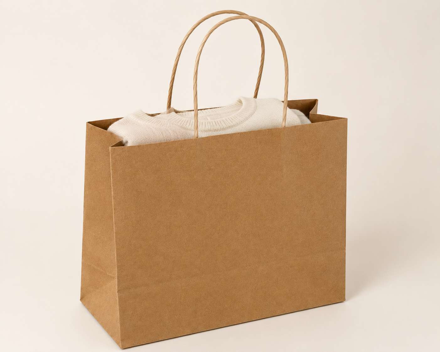 Kraft Brown Paper Bag 12x5.5x8.5 inch