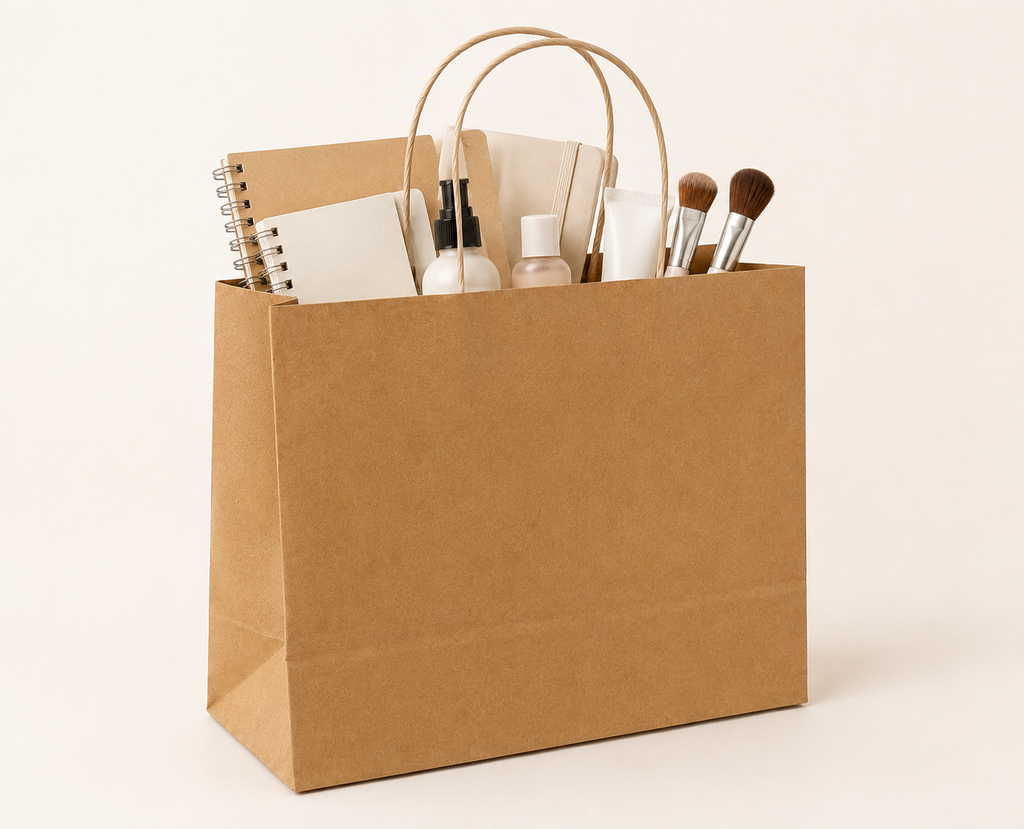 Kraft Brown Paper Bag 12x5.5x8.5 inch