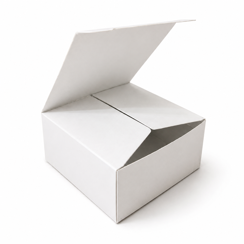 White Paper Packaging Box 4x4x2.5 inch