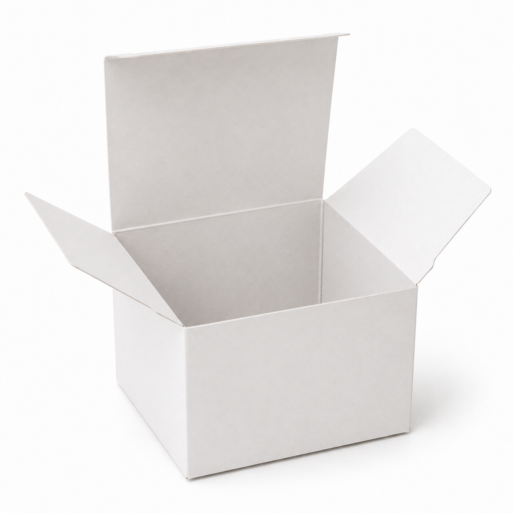 White Paper Packaging Box 4x4x2.5 inch