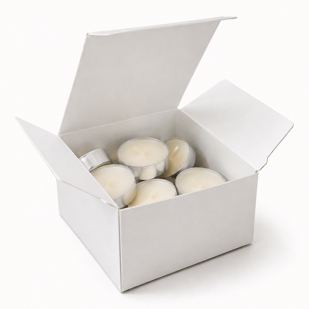 White Paper Packaging Box 4x4x2.5 inch