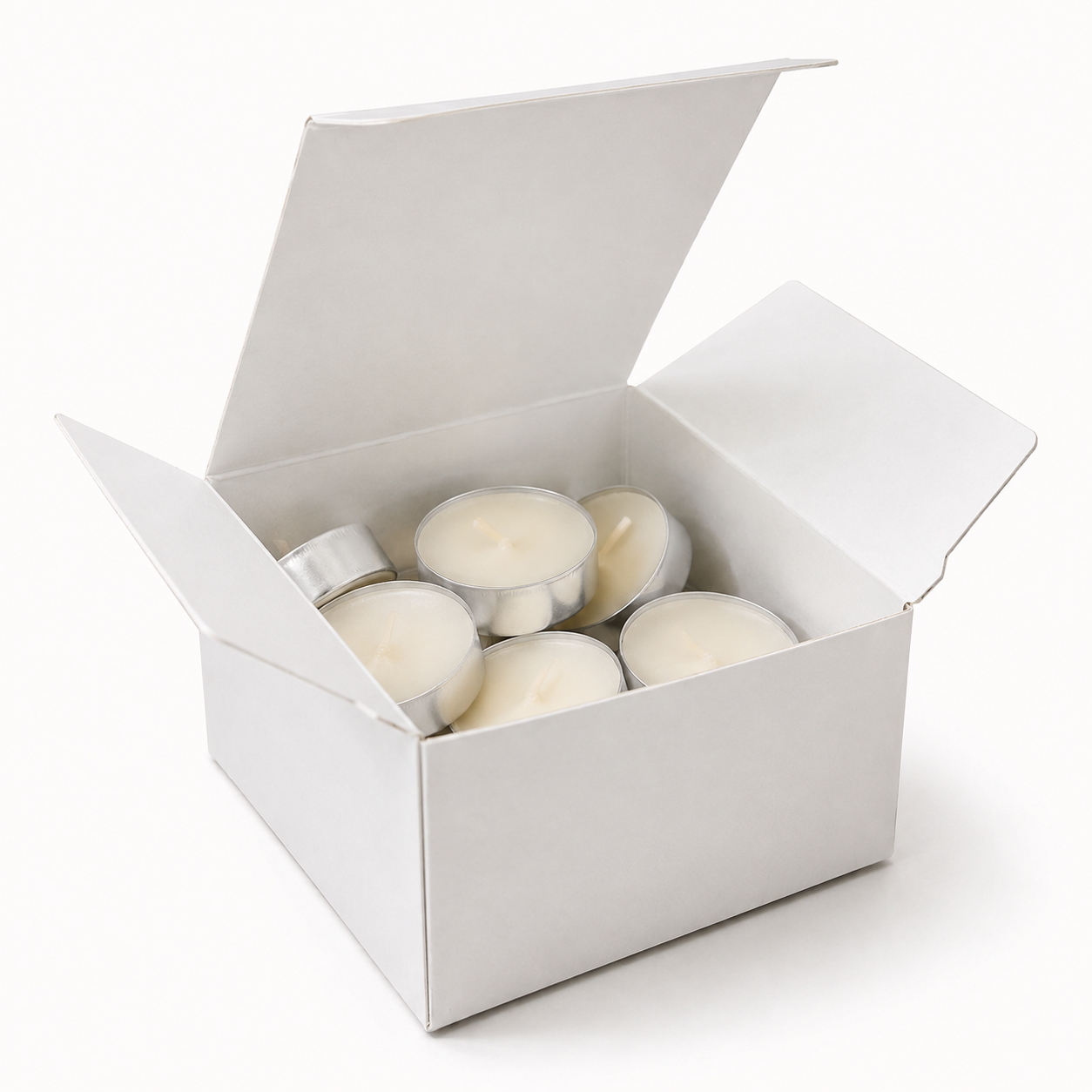 White Paper Packaging Box 4x4x2.5 inch