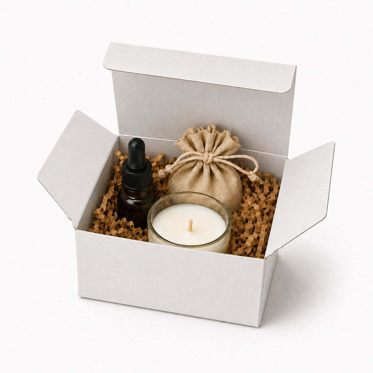 White Paper Packaging Box 4x4x2.5 inch