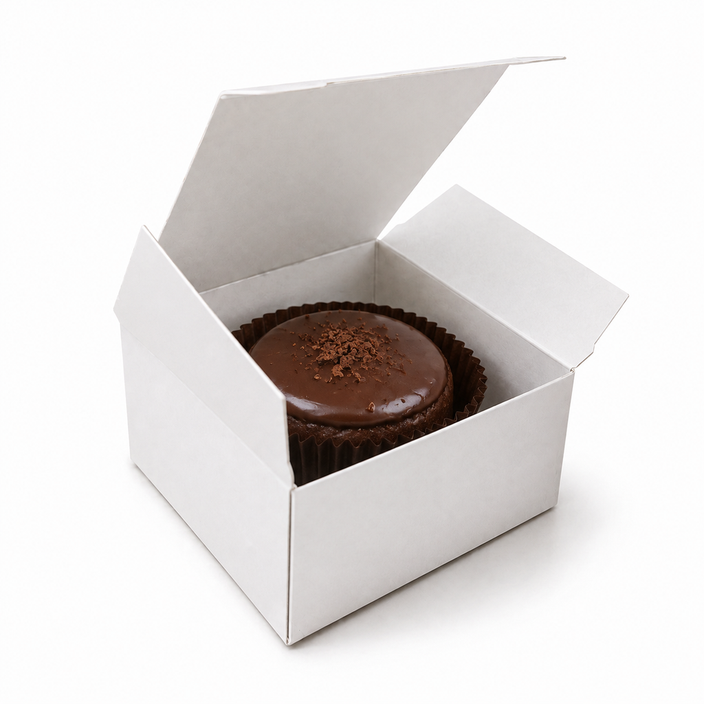 White Paper Packaging Box 4x4x2.5 inch