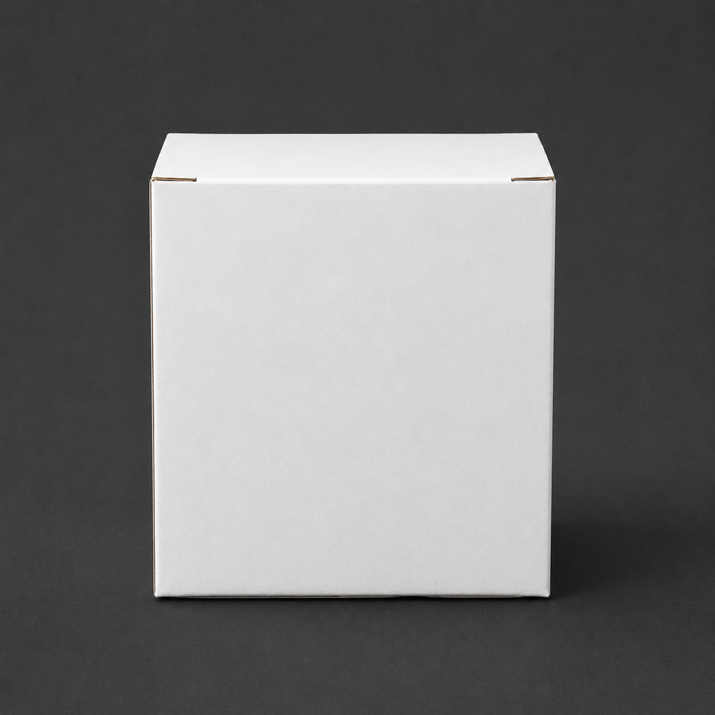 Corrugated 3ply White Paper Packaging Box 4x4x4.5 inch