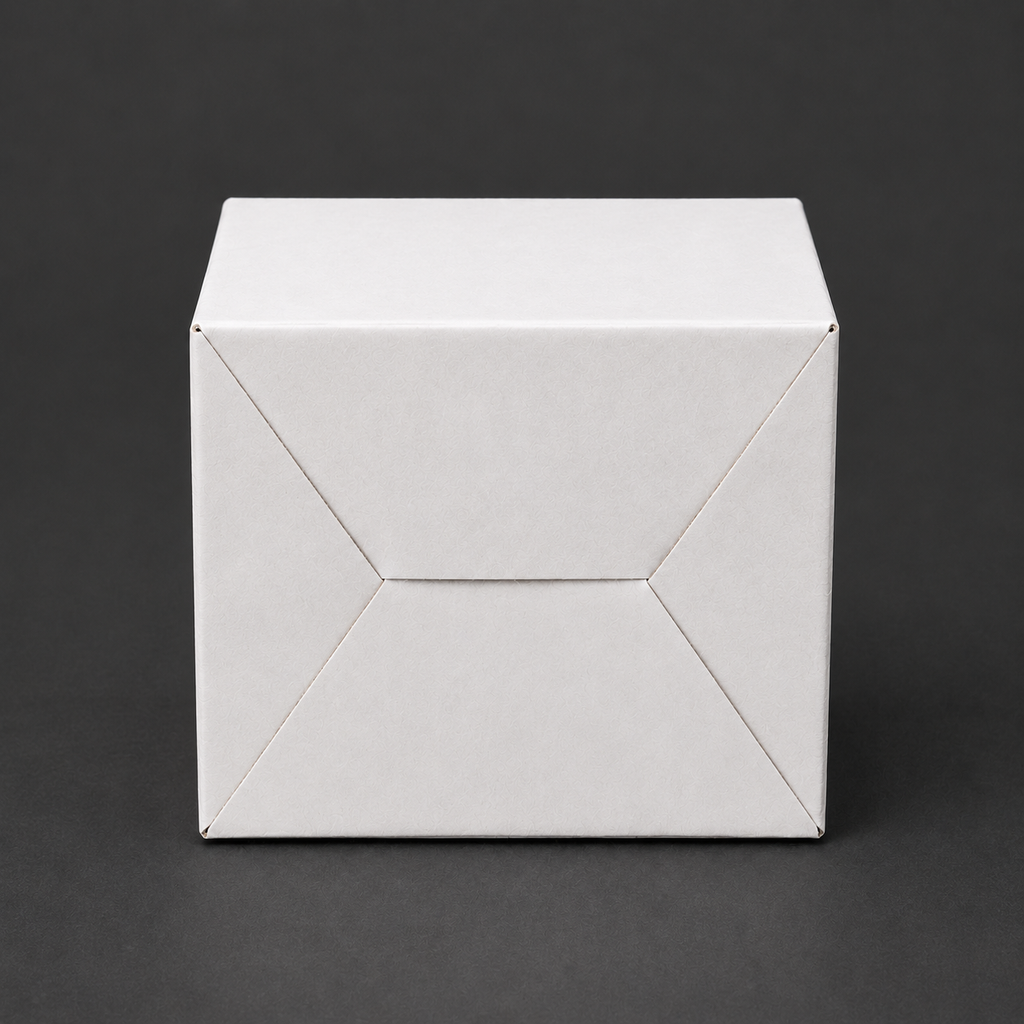 Corrugated 3ply White Paper Packaging Box 4x4x4.5 inch