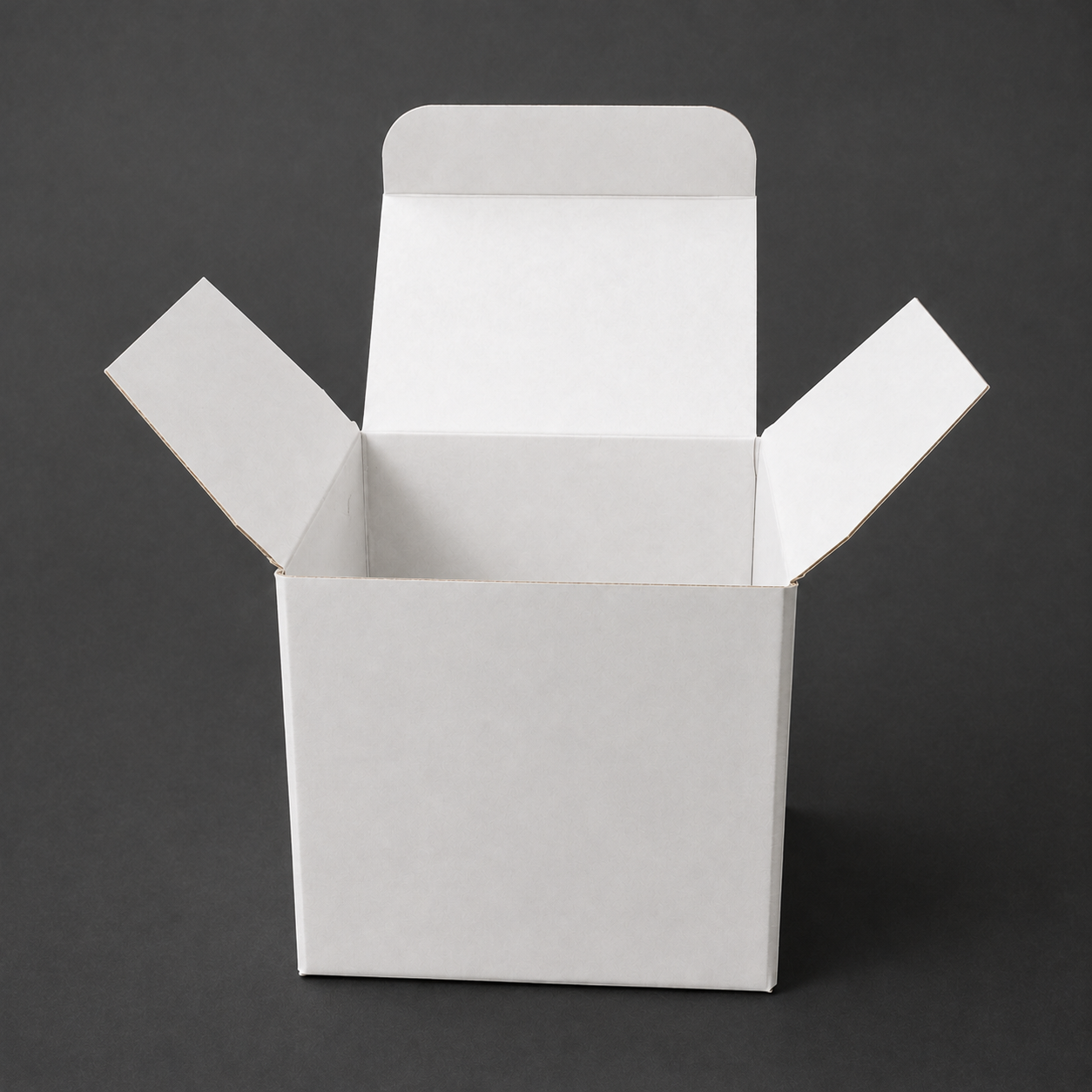 Corrugated 3ply White Paper Packaging Box 4x4x4.5 inch
