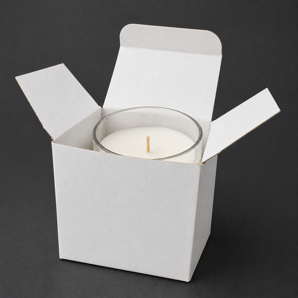 Corrugated 3ply White Paper Packaging Box 4x4x4.5 inch