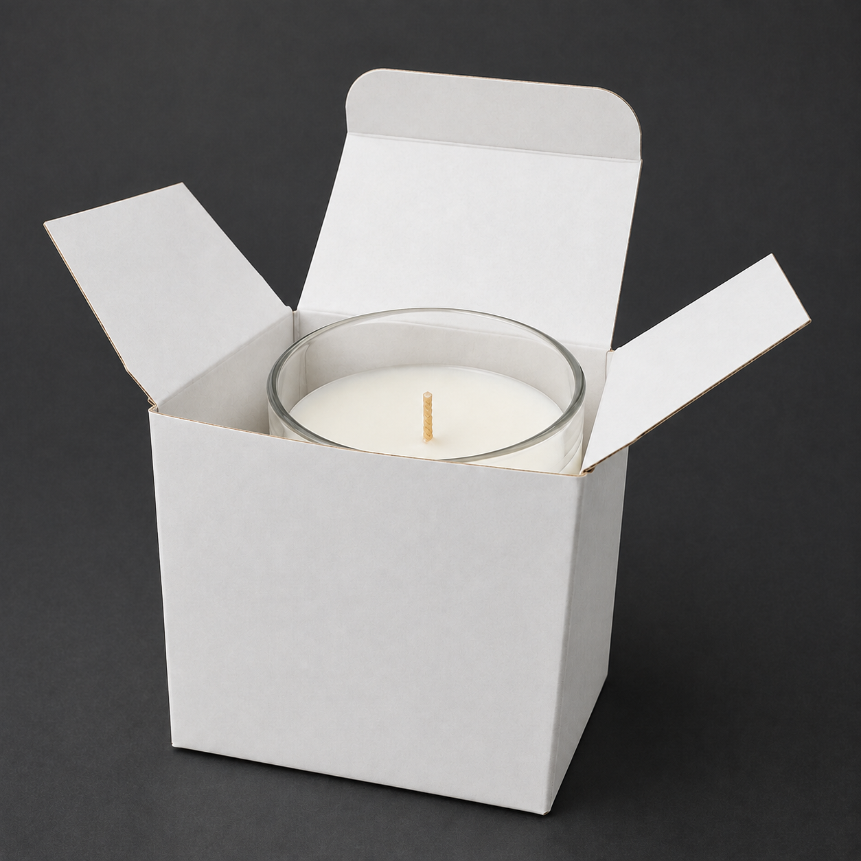 Corrugated 3ply White Paper Packaging Box 4x4x4.5 inch