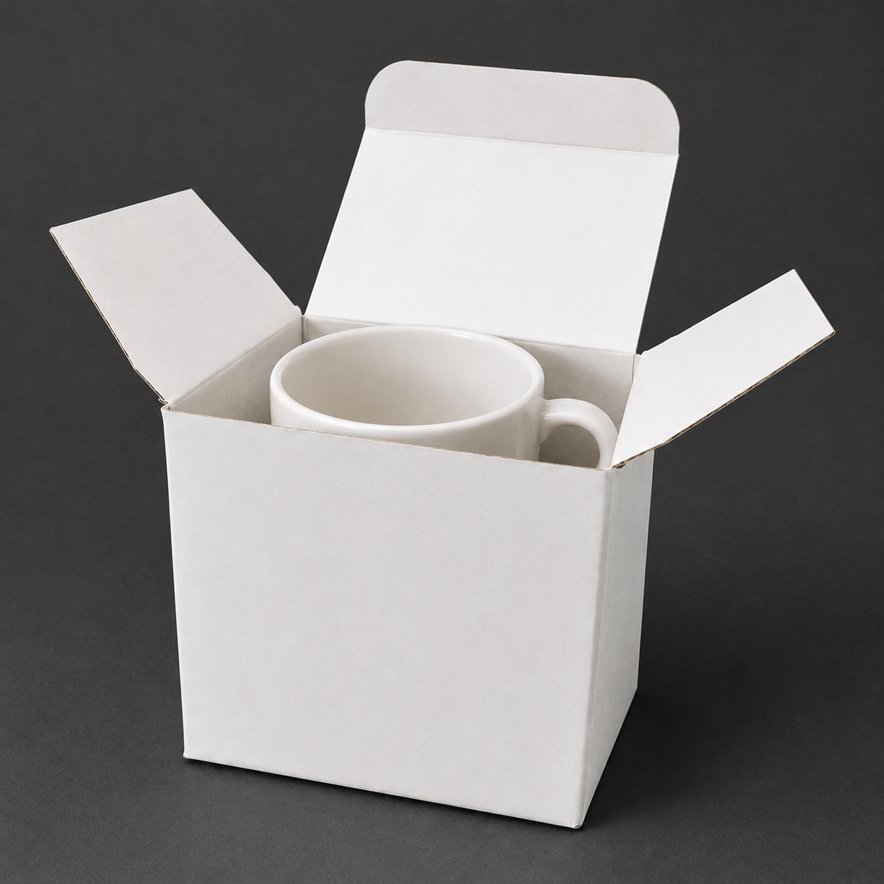 Corrugated 3ply White Paper Packaging Box 4x4x4.5 inch