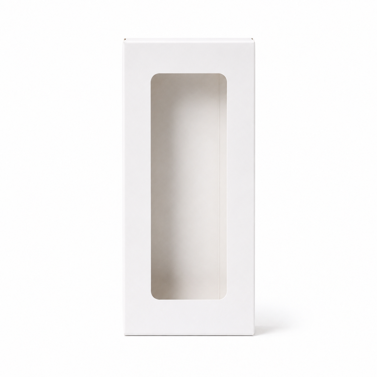 White Paper Packaging Box With Window 2.36×0.78×7.87 inch