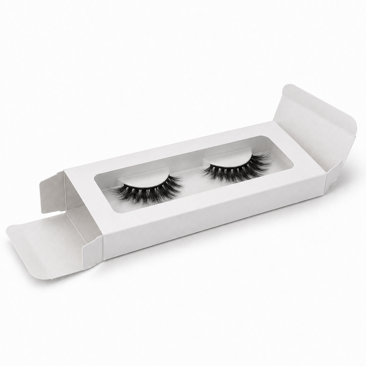 White Paper Packaging Box With Window 2.36×0.78×7.87 inch