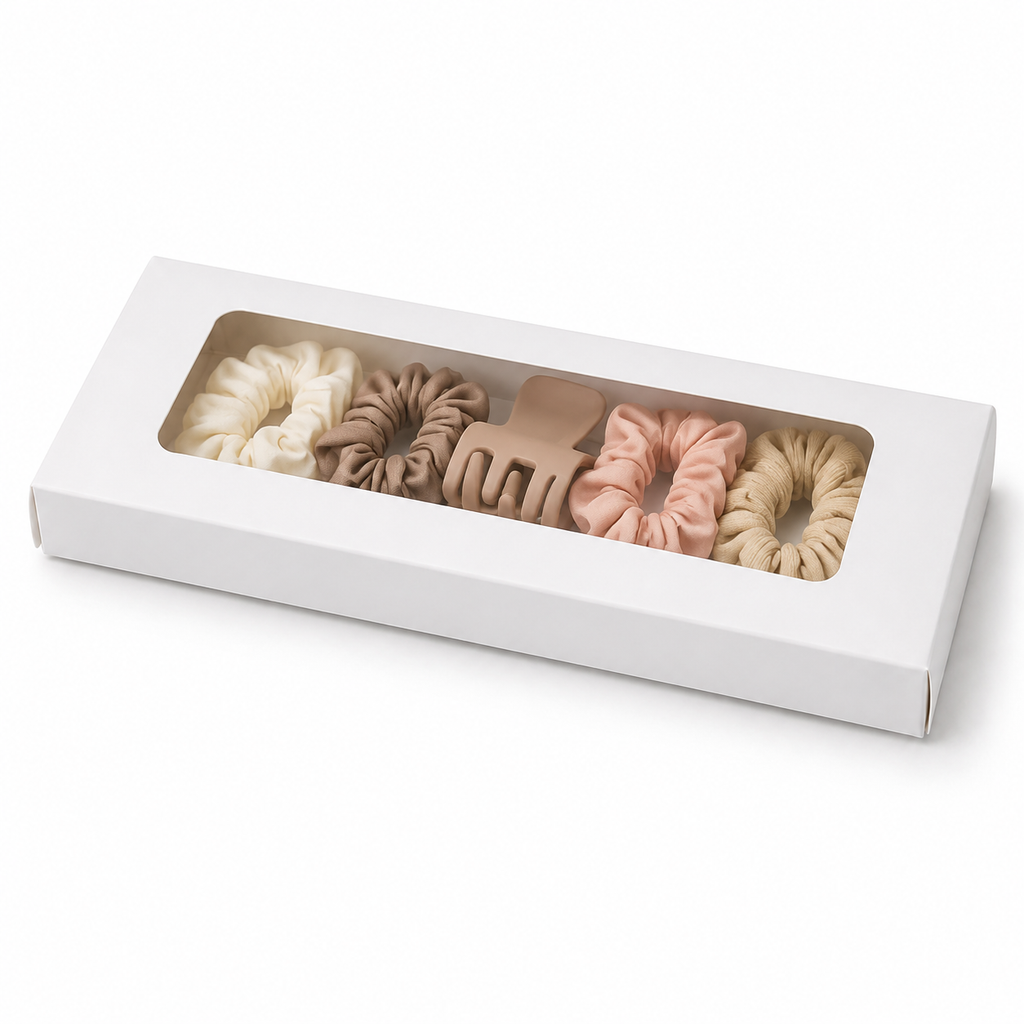 White Paper Packaging Box With Window 2.36×0.78×7.87 inch